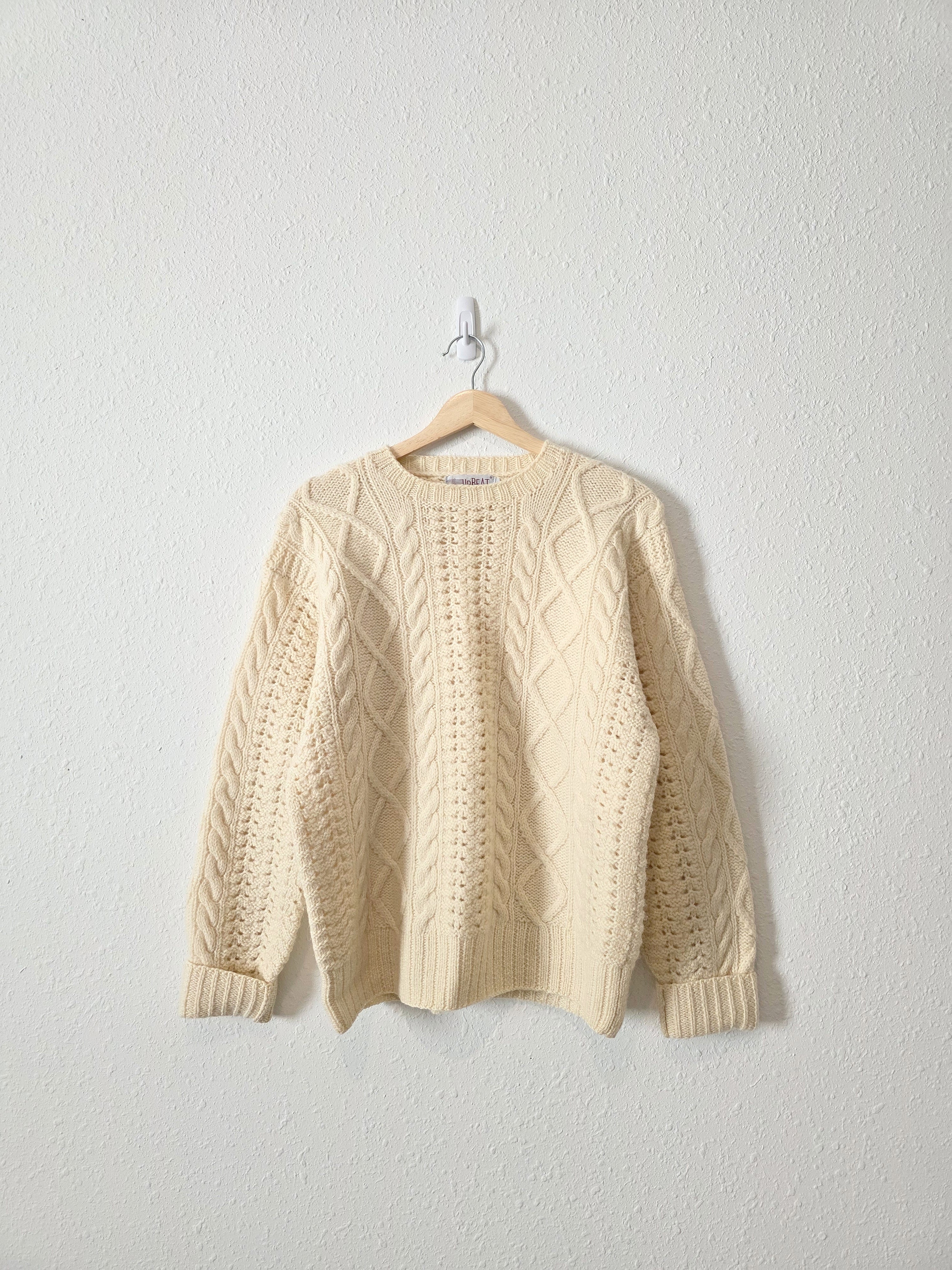 Vintage Cable Knit Sweater (M)