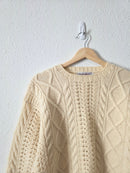 Vintage Cable Knit Sweater (M)