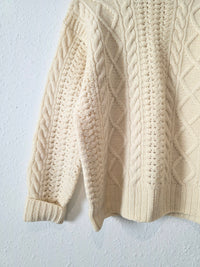 Vintage Cable Knit Sweater (M)