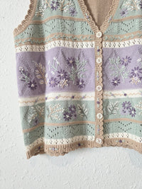Vintage Floral Embroidered Vest (LP)