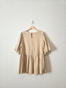 Easel Cotton Puff Sleeve Tunic (S)