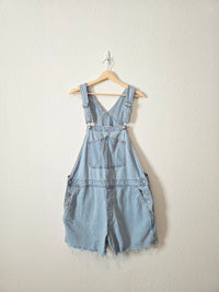 Light Wash Denim Shortalls (XL)