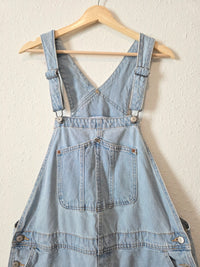 Light Wash Denim Shortalls (XL)