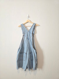Light Wash Denim Shortalls (XL)