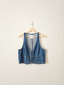 Cropped Denim Vest (M)