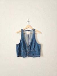 Cropped Denim Vest (M)