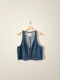 Cropped Denim Vest (M)