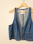 Cropped Denim Vest (M)
