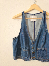 Cropped Denim Vest (M)