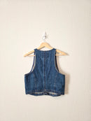 Cropped Denim Vest (M)