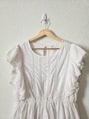 White Cotton Mini Dress (XL)