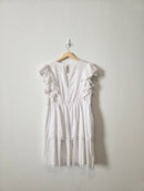 White Cotton Mini Dress (XL)
