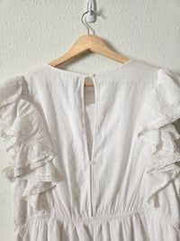 White Cotton Mini Dress (XL)