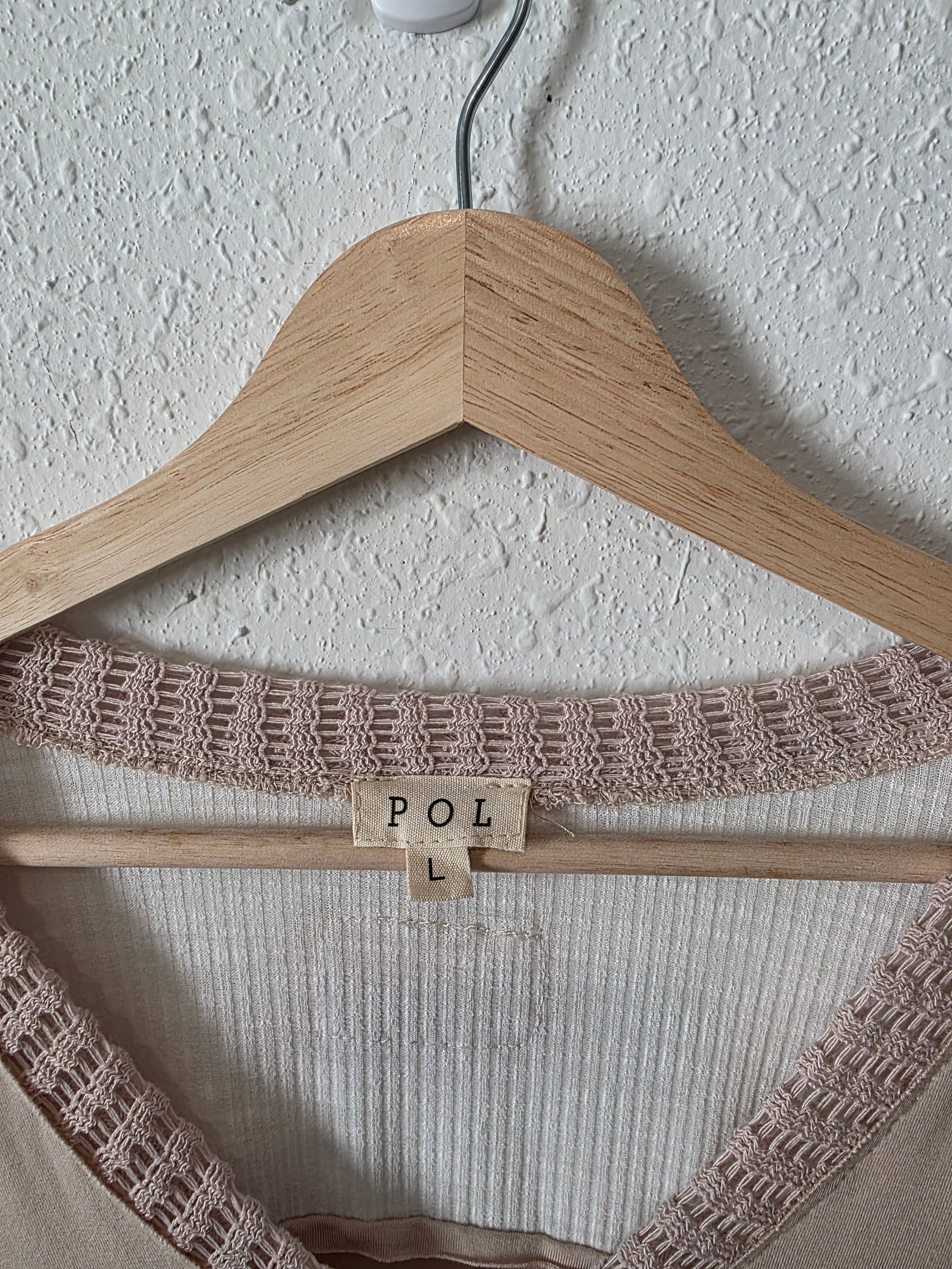 POL Neutral Oversized Top (L)