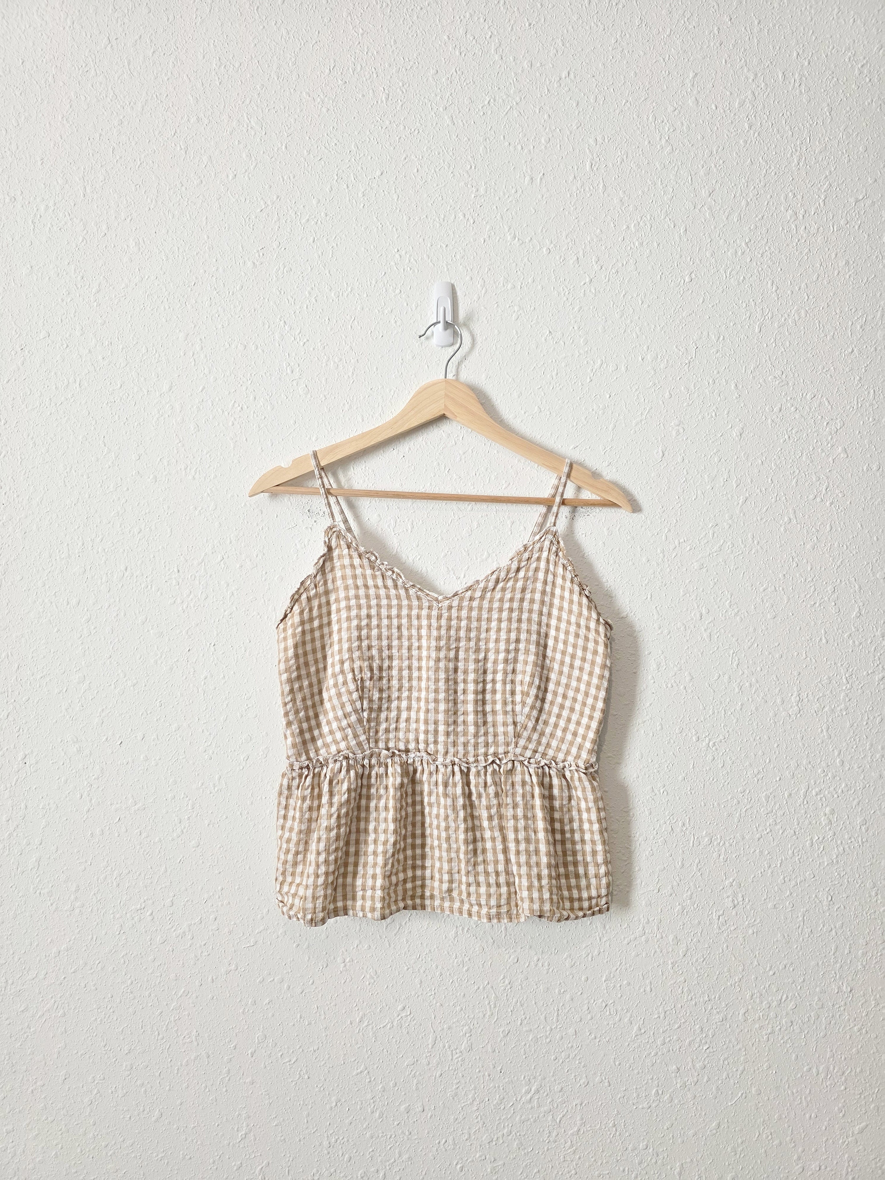 Neutral Gingham Tank (M)