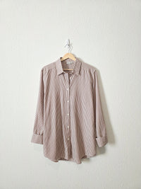 Rhythm Cotton Striped Button Up (M)