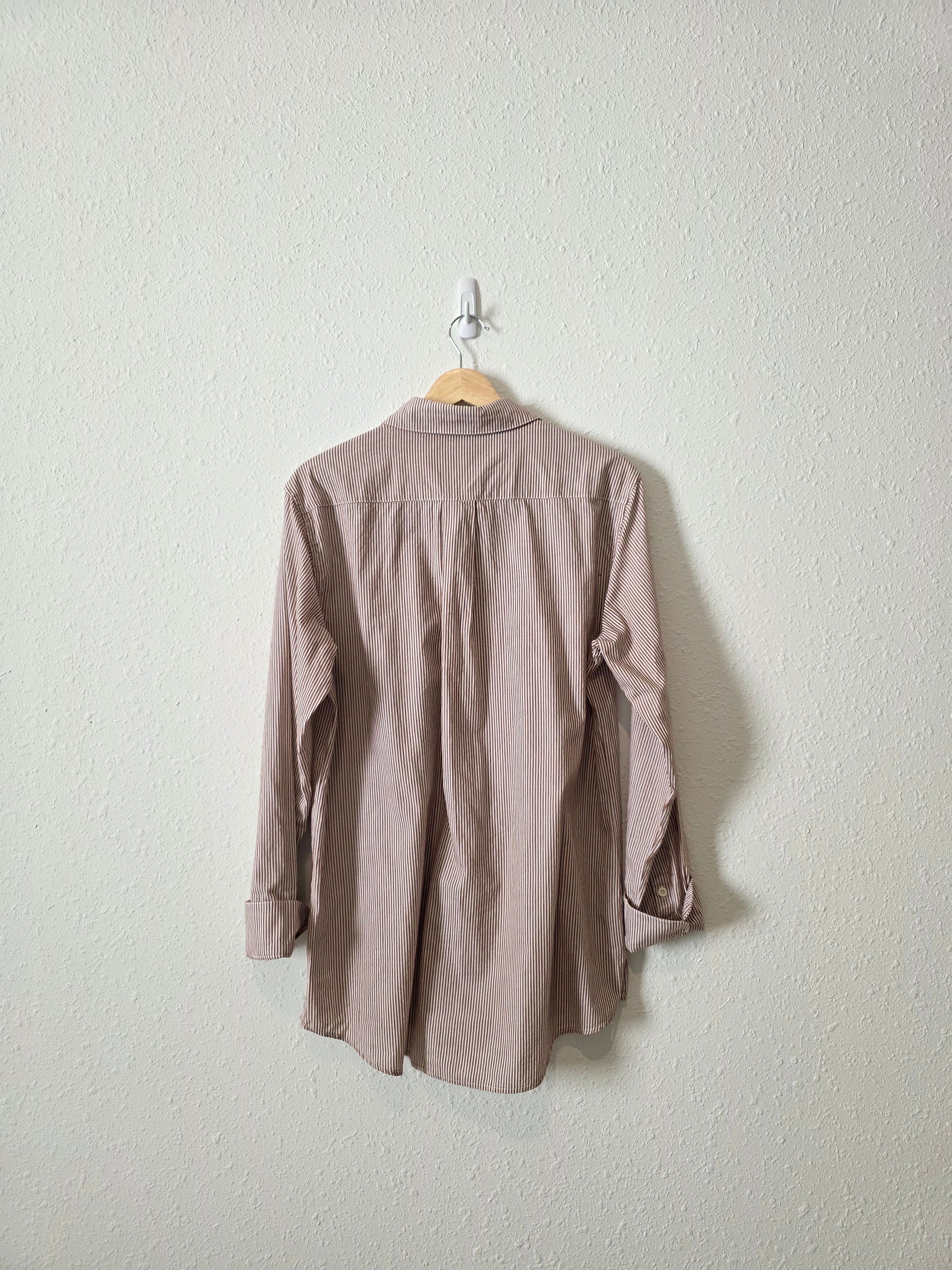 Rhythm Cotton Striped Button Up (M)