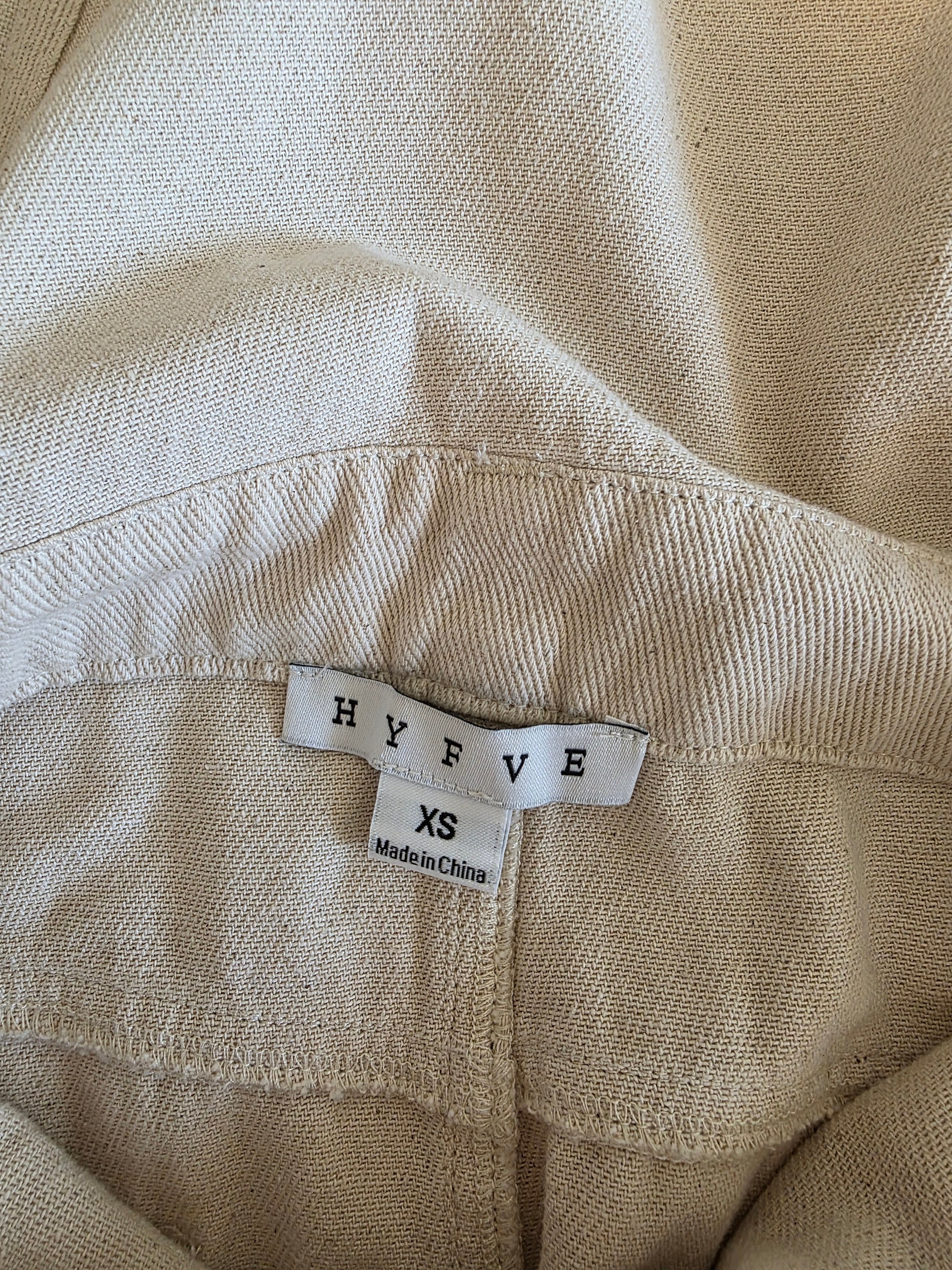 Hyfve Ecru Denim Shortalls (XS)