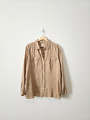 Brown Linen Button Up (M)