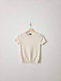 Quince Cashmere Knit Tee (XS)