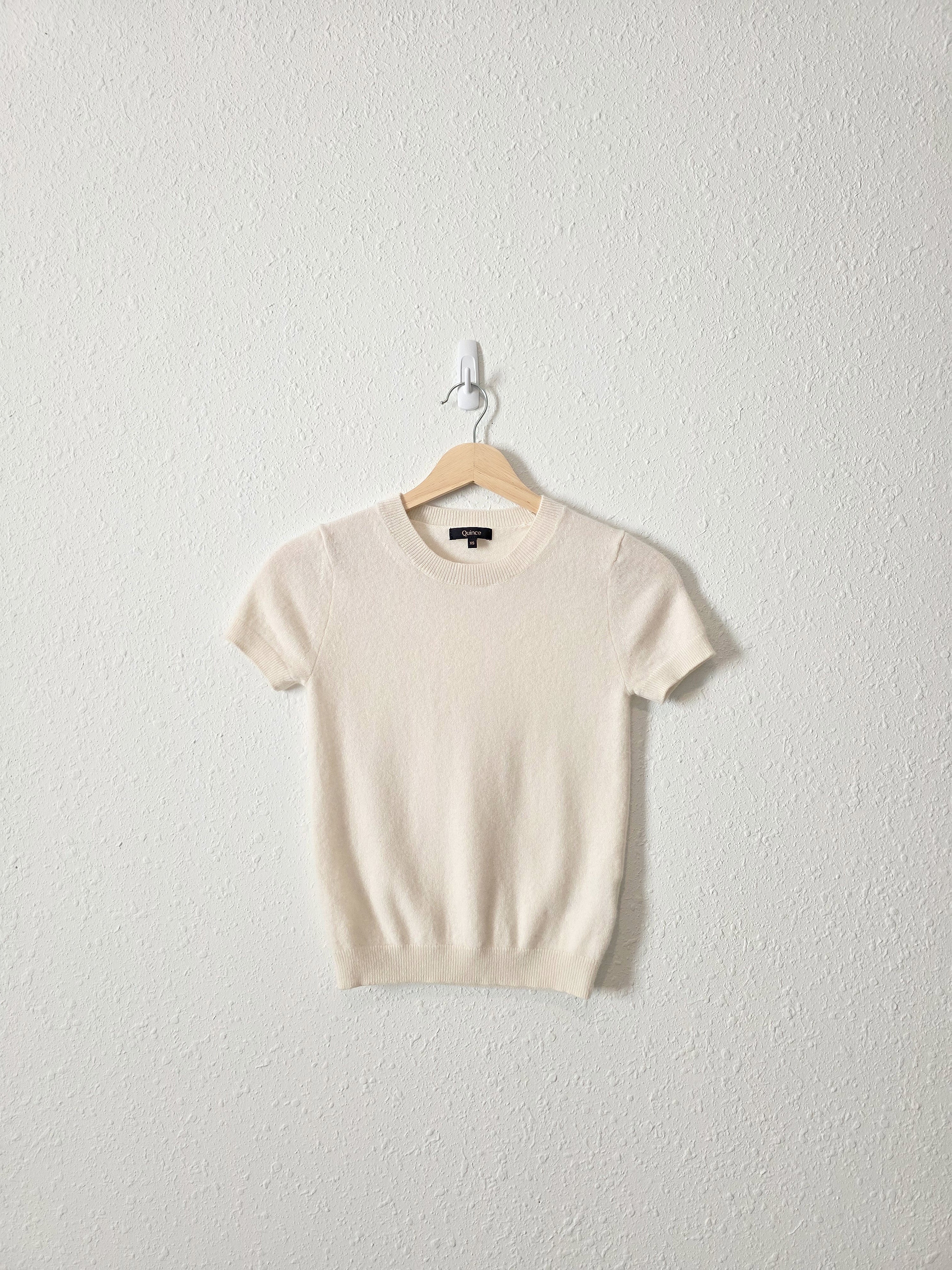 Quince Cashmere Knit Tee (XS)