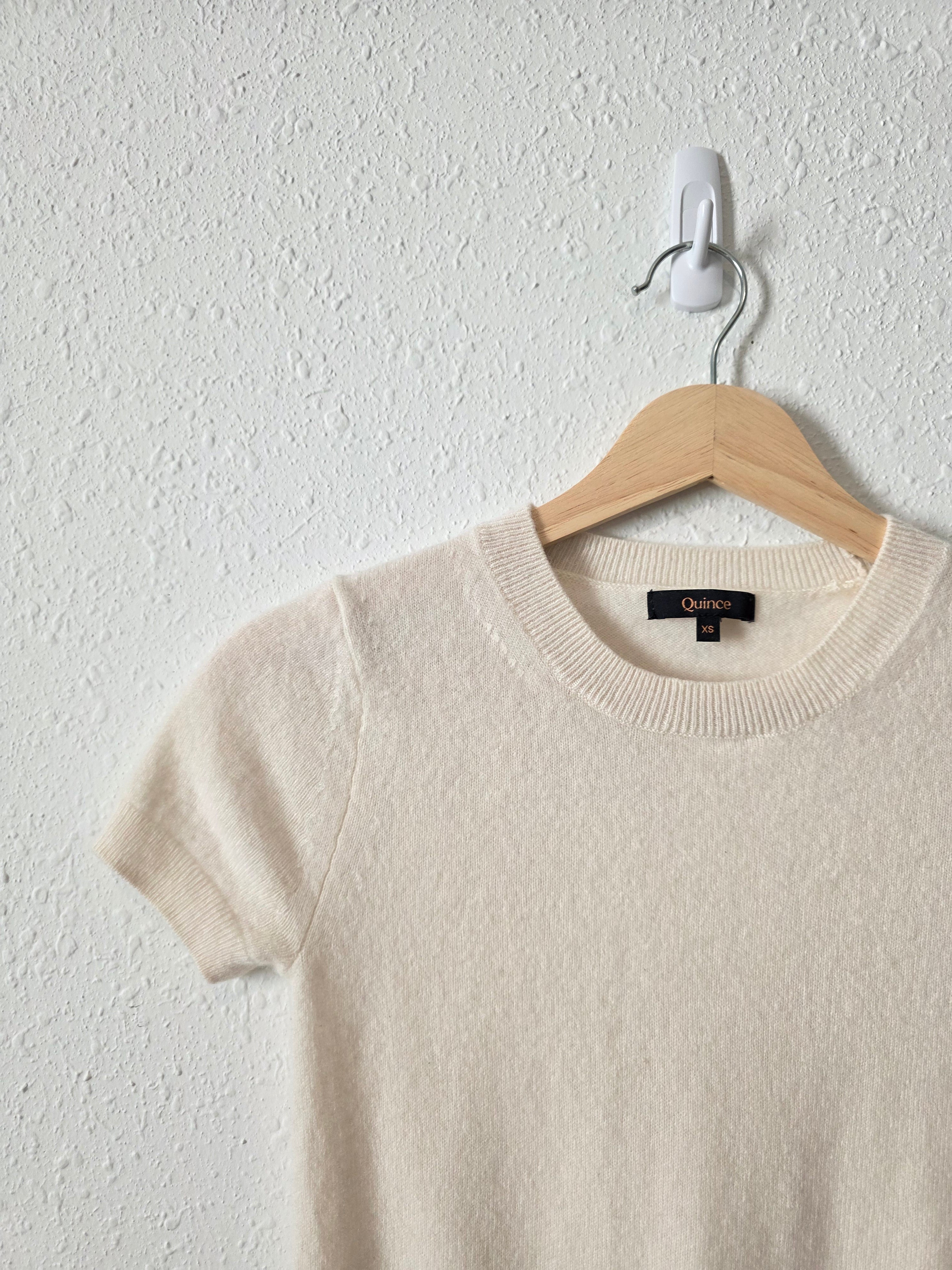 Quince Cashmere Knit Tee (XS)