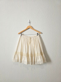 Vintage Cream Mini Skirt (M)