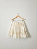 Vintage Cream Mini Skirt (M)