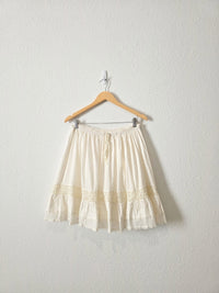 Vintage Cream Mini Skirt (M)