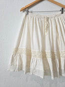 Vintage Cream Mini Skirt (M)