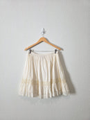 Vintage Cream Mini Skirt (M)