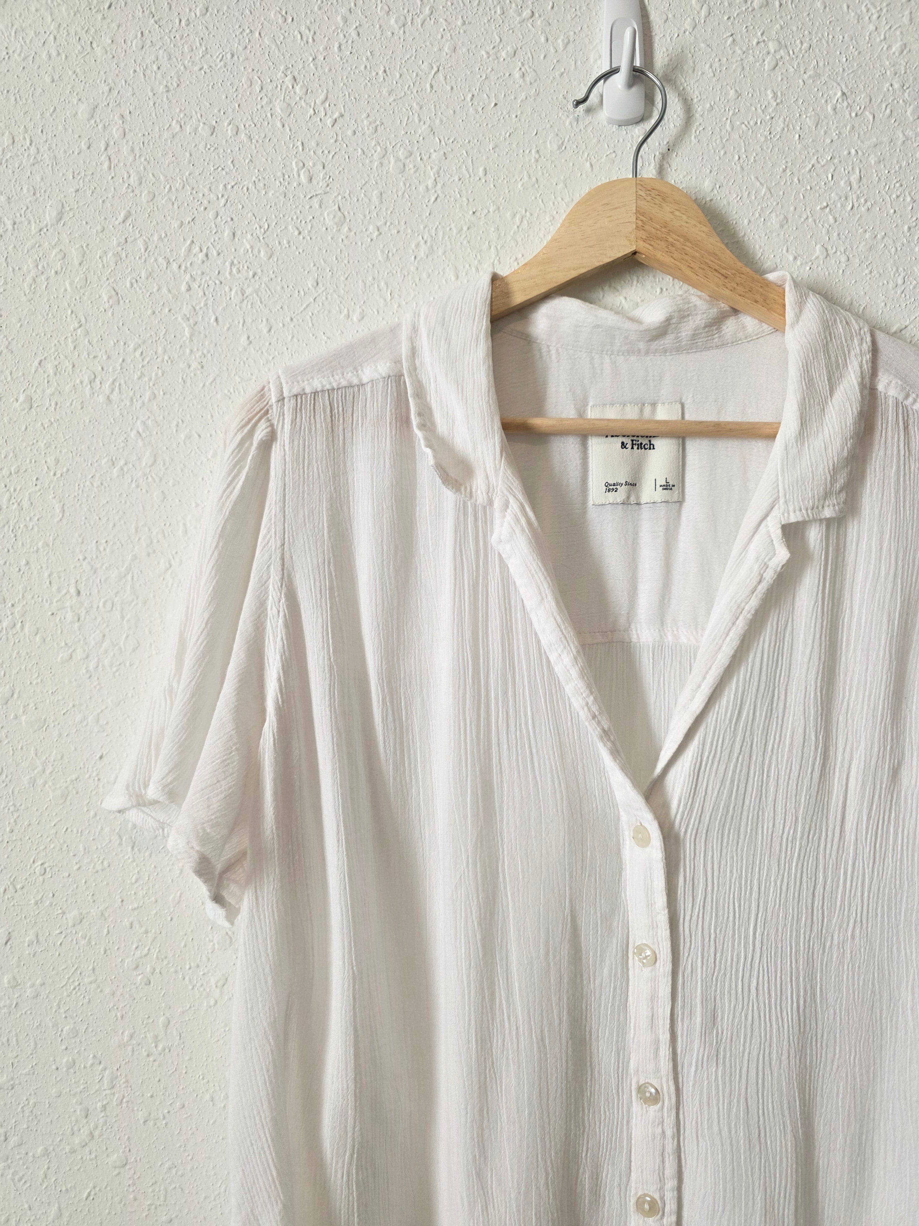 Abercrombie Textured Button Up Shirt (L)