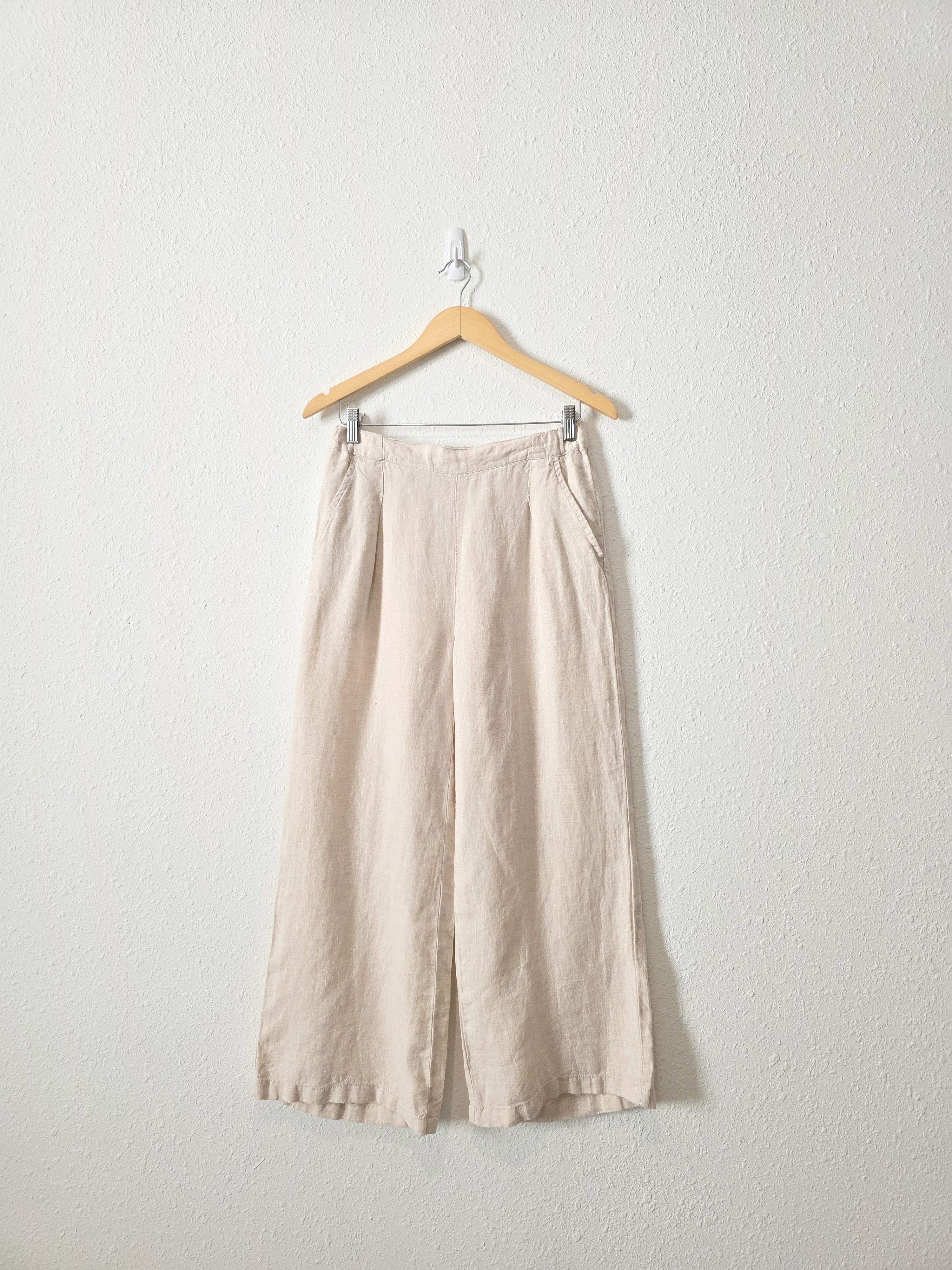 Wide Leg Linen Pants (S)