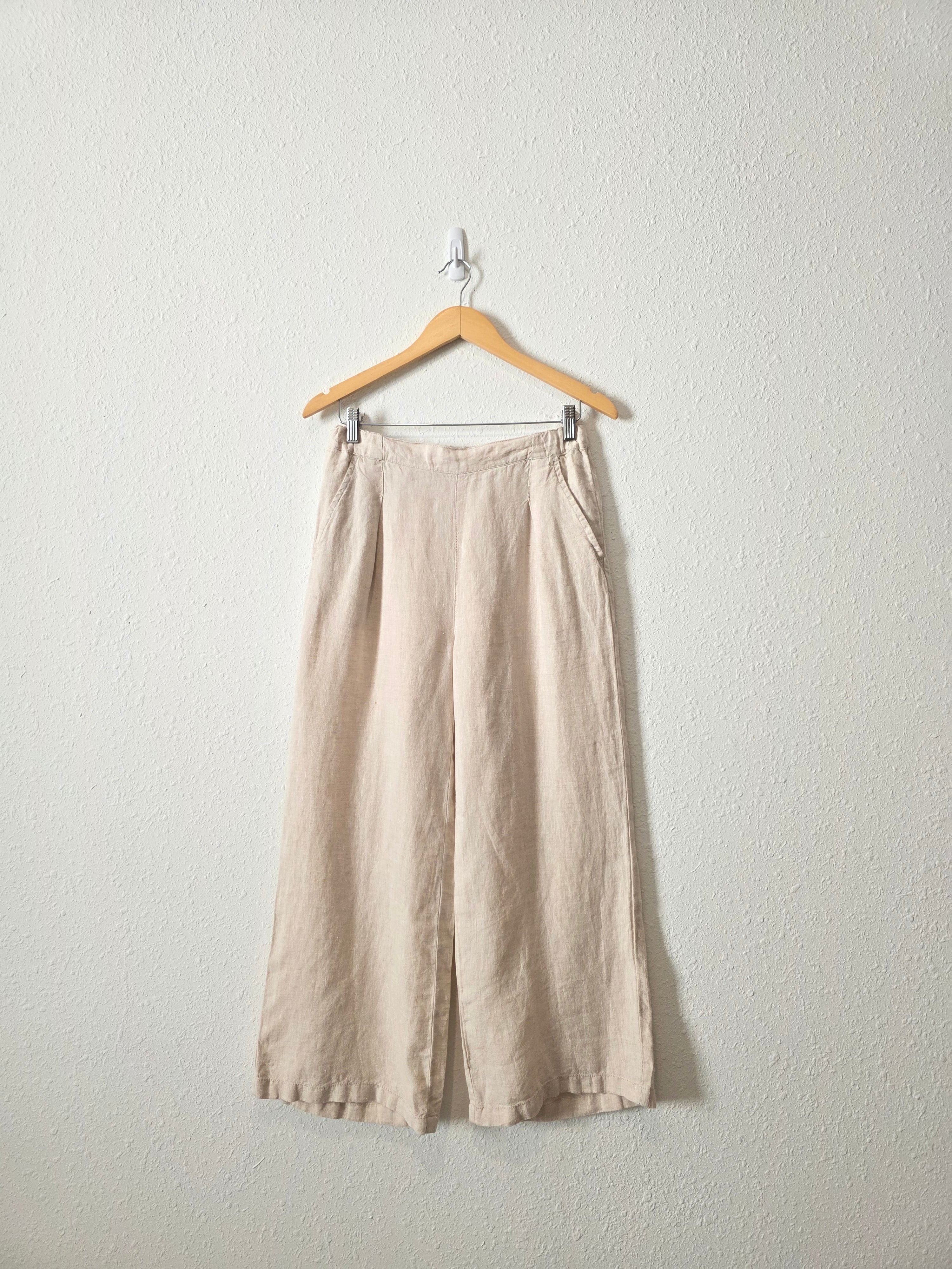 Wide Leg Linen Pants (S)