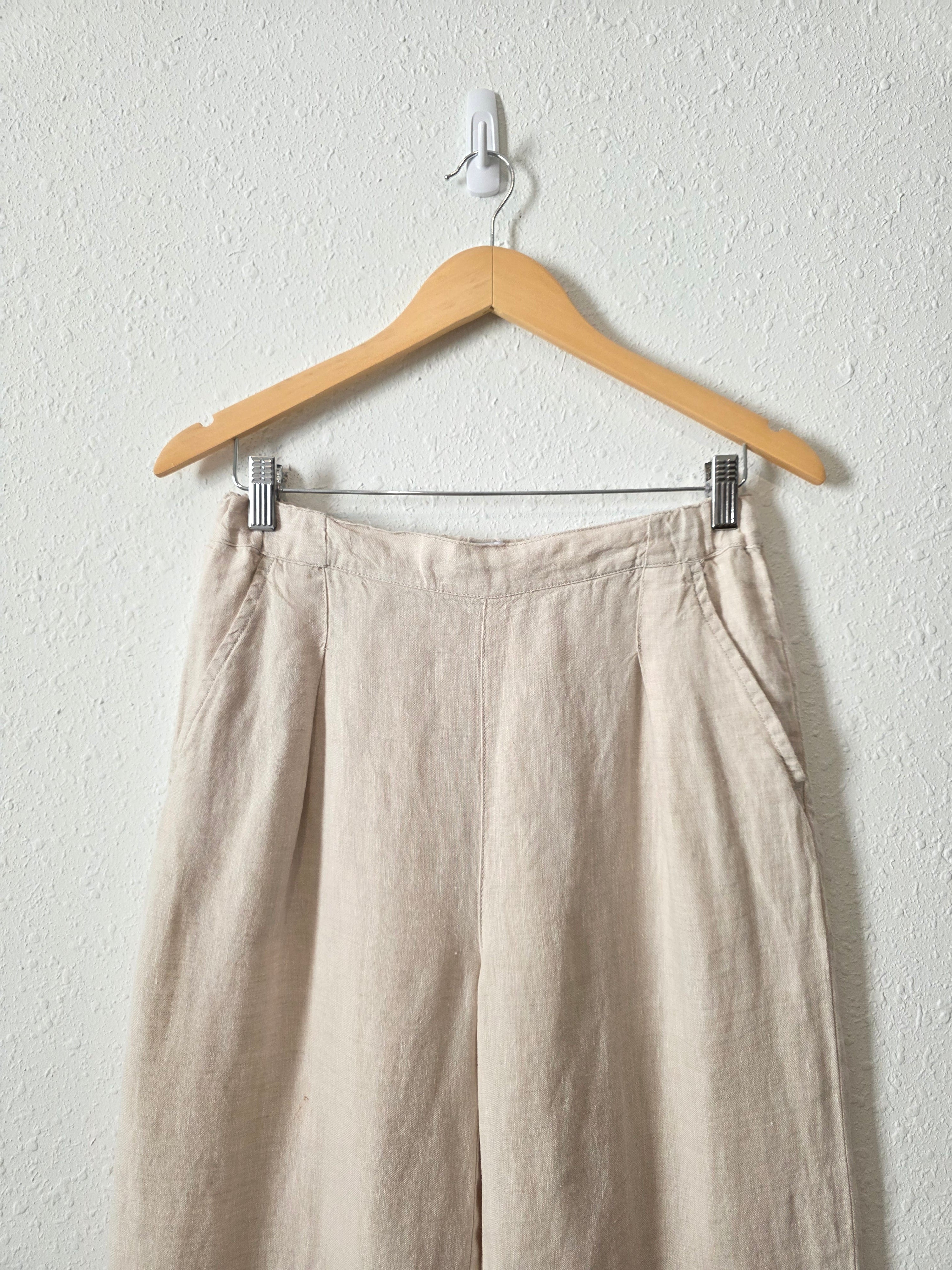 Wide Leg Linen Pants (S)