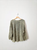 Anthropologie Puff Sleeve Thermal Top (XL)