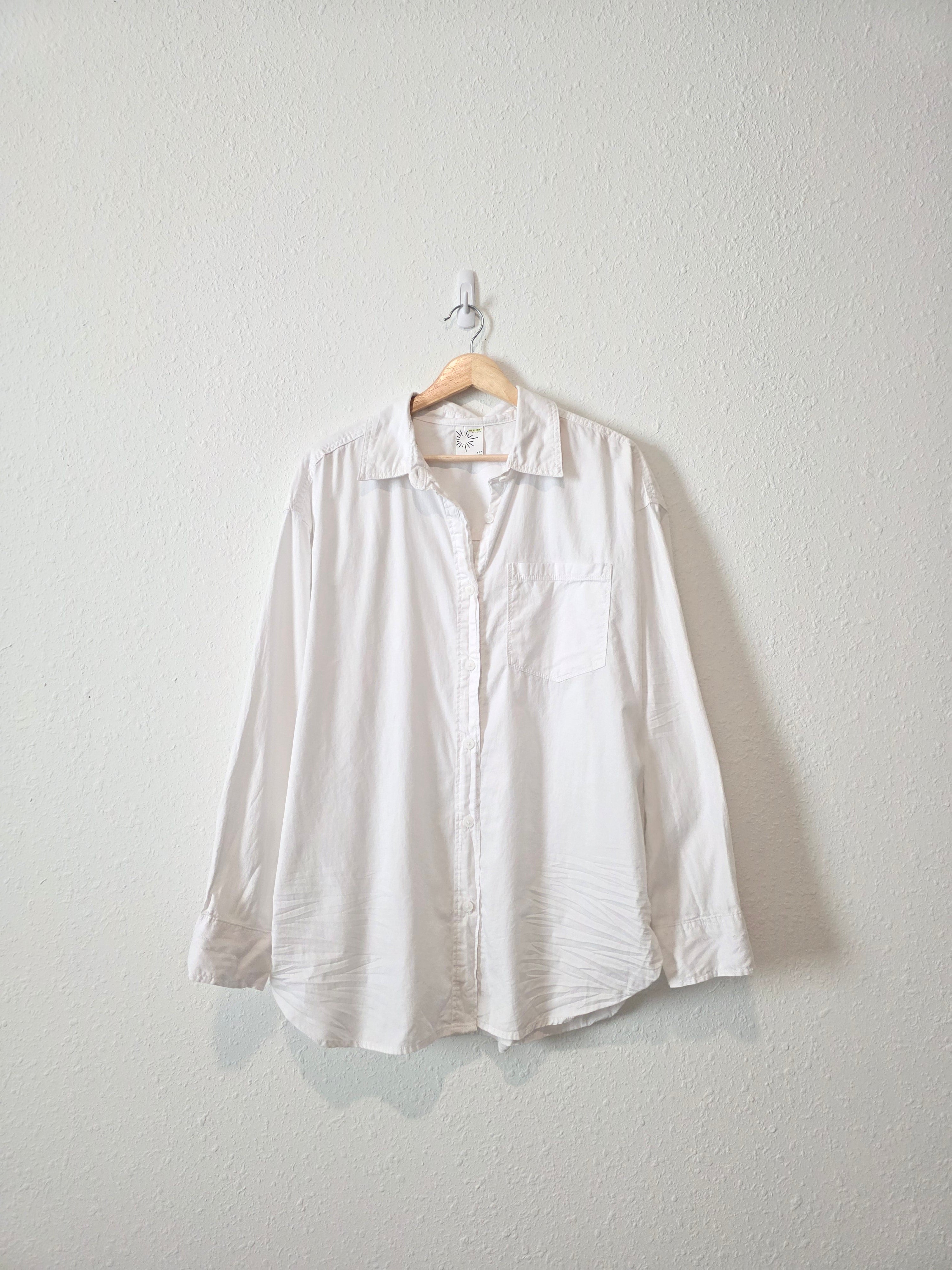 Aerie White Button Up Shirt (S)