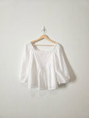 White Puff Sleeve Blouse (S)