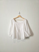 White Puff Sleeve Blouse (S)