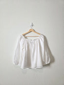 White Puff Sleeve Blouse (S)