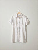 NEW White Linen Mini Dress (M)