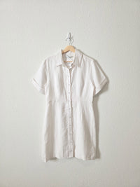 NEW White Linen Mini Dress (M)