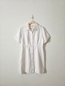 NEW White Linen Mini Dress (M)