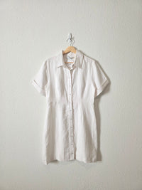 NEW White Linen Mini Dress (M)