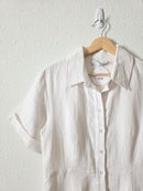 NEW White Linen Mini Dress (M)