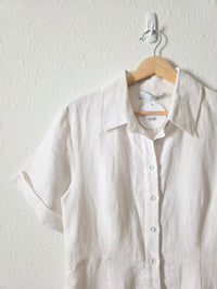 NEW White Linen Mini Dress (M)