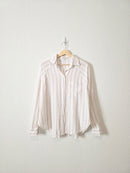 Z Supply Striped Linen Button Up (S)