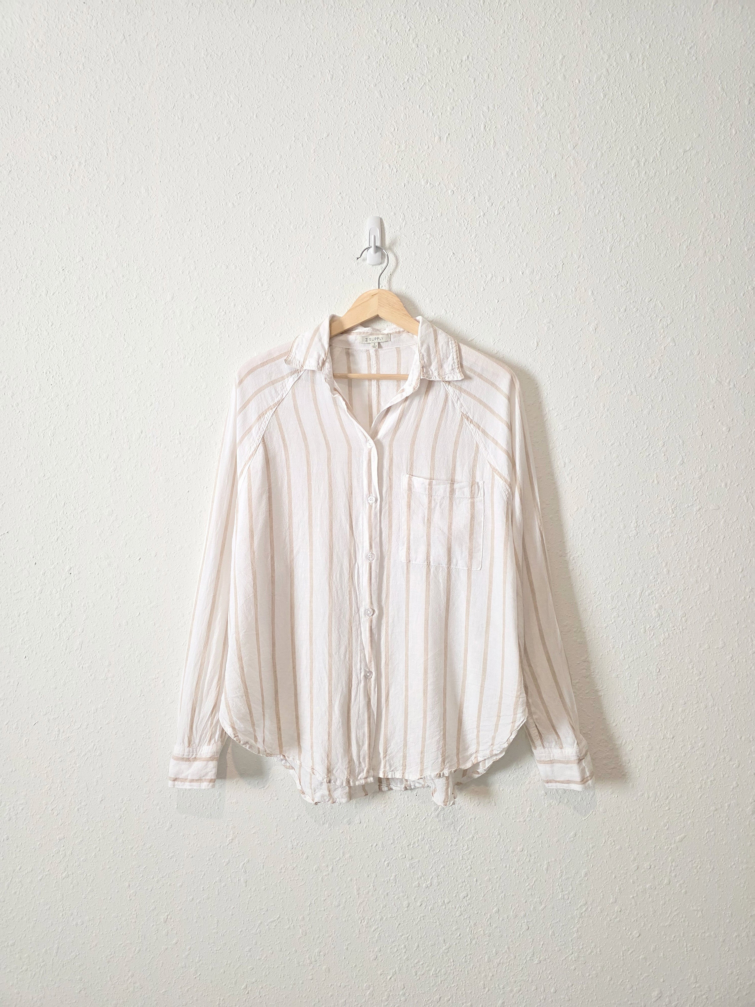 Z Supply Striped Linen Button Up (S)