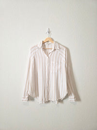 Z Supply Striped Linen Button Up (S)