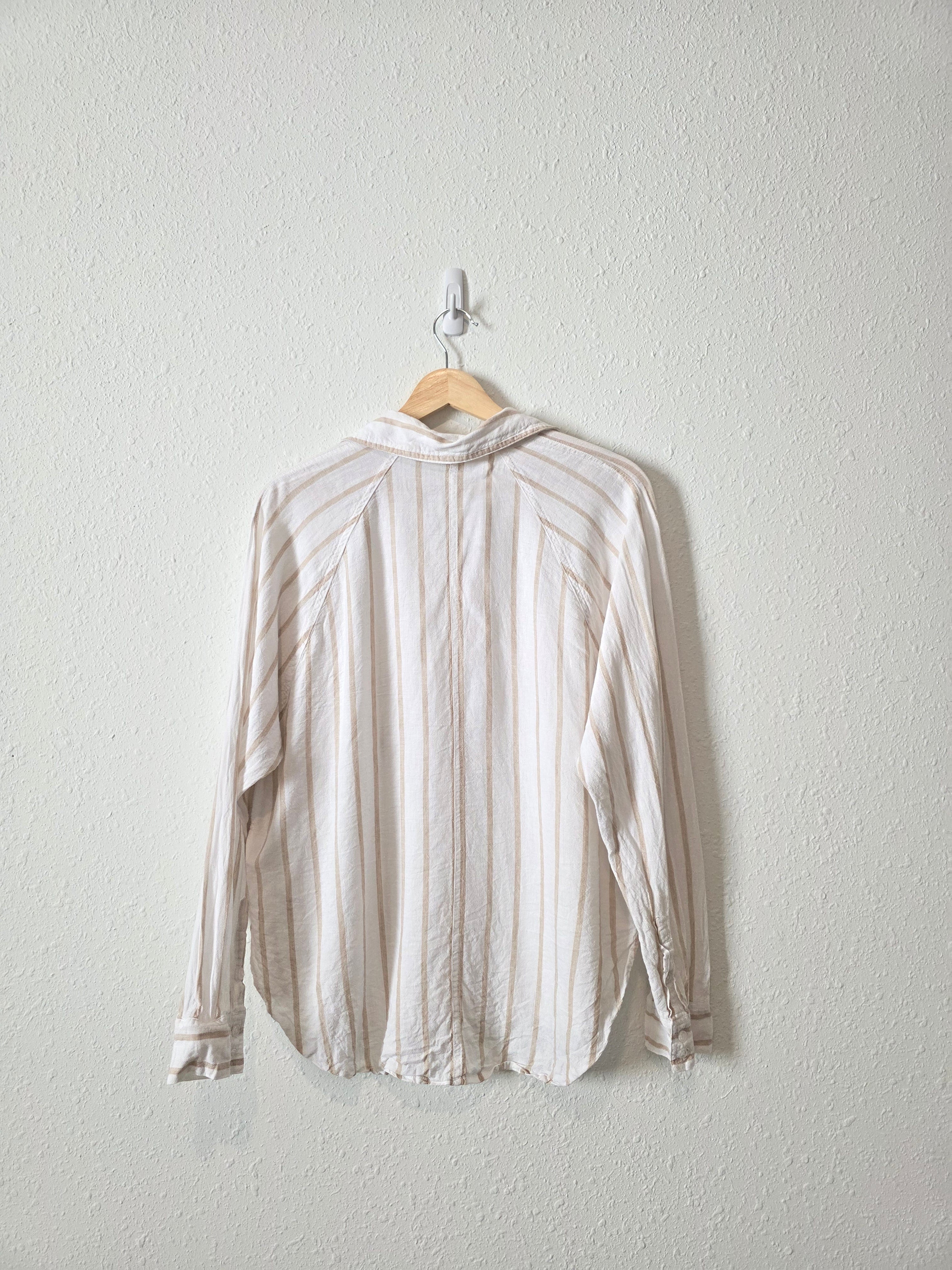 Z Supply Striped Linen Button Up (S)